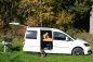 Preview: Sleeping system in the VW Caddy 3 4 5 Ford Tourneo Connect 3 Side view outdoor