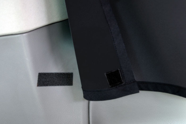 Blackout rear textile curtains in VW Multivan Velcro