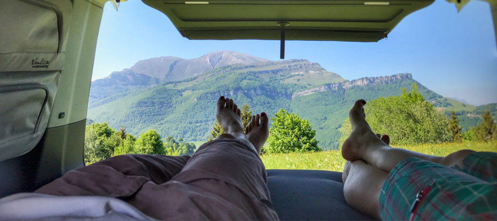 Ausblick mit Schlafsystem in Italien