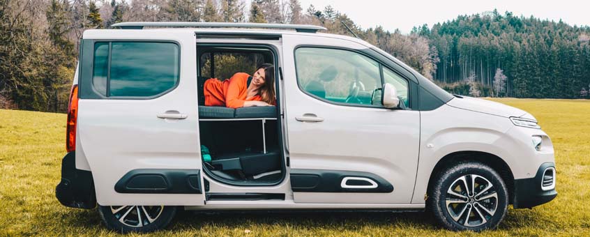 Berlingo camper van with VanEssa sleeping system