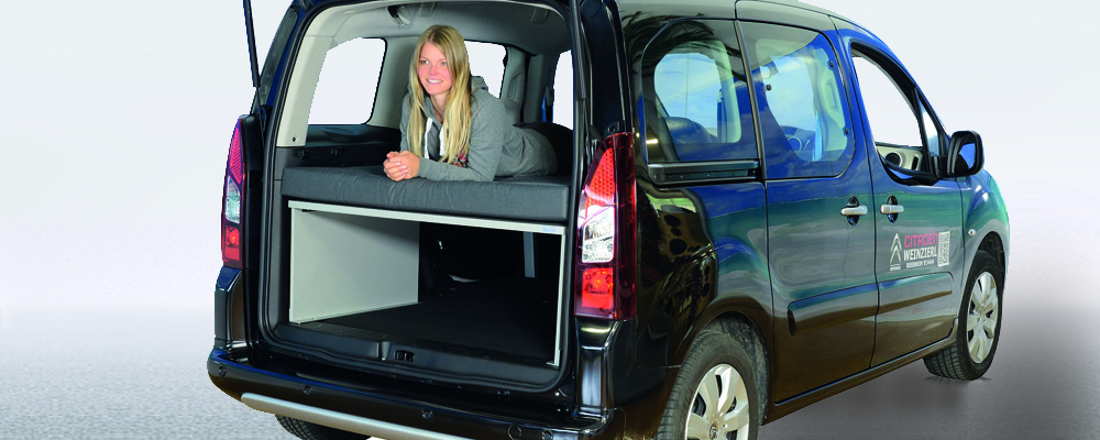 Berlingo camper van with VanEssa sleeping system