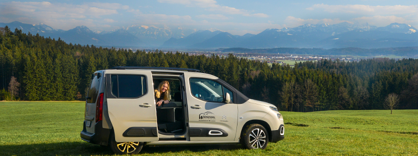 Peugeot Rifter campervan mit VanEssa Schlafsystem