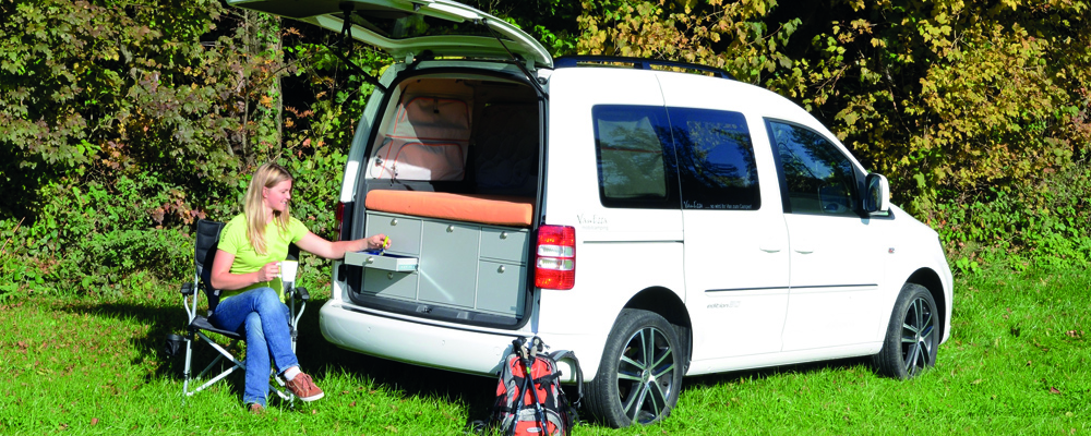 Praktischer VanEssa Innentisch für VW Caddy und Caddy Maxi - VanEssa  mobilcamping