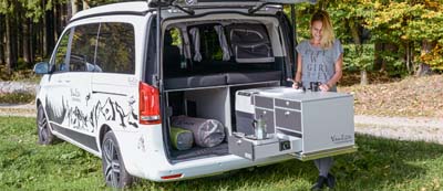 VanEssa Arco System with kitchen in the Mercedes V-Klasse