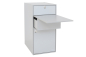 Preview: VanEssa Modulturm cabinet T1 silver open with pull-out table
