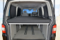 Preview: Blackout rear textile curtains in VW Multivan rear view