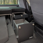 Preview: VanEssa T0 Modulturm Bettverlaengerung Silber-Schwarz-matt im VW T5 T6 Multivan