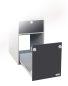 Preview: VanEssa Modulturm T3 kitchen fridge drawer black matt
