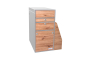 Preview: VanEssa Kitchen module Oslo silver front wild oak