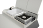 Preview: VanEssa Kitchen module Oslo silver sink and hob