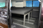 Preview: VanEssa Surfer split sleeping system as double bed in the VW T5 / T6 / T6.1 Multivan
