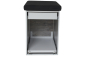 Preview: VanEssa T0 fashion tower storage space with upholstered pull-out silver back view