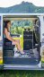 Preview: VanEssa Modulturm T2 cabinet with black matt WC pull-out in VW Beach