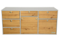 Preview: VanEssa rear kitchen for vans height 60 cm body silver wild oak decor