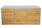 Preview: VanEssa rear kitchen for vans height 53 cm Silver body  decor Wild oak