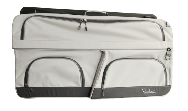 Original VanEssa Packing bag for VW T5 / T6 / T6.1 with a double bench - passenger side - light grey