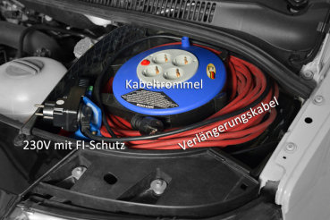 Elektrikpakete für VW- und Mercedes-Vans: 230-Volt Strom-Einführung inkl. Ladefunktion