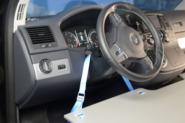 VanEssa cot for VW Bus belt over steering wheel