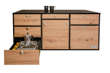 V1 - VanEssa kitchen system EDITION Wild oak-graphite - height 53 cm