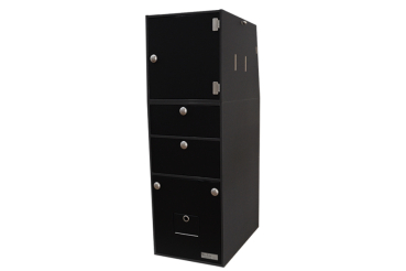 VanEssa top unit on Modulturm T2 in graphite black matt side view