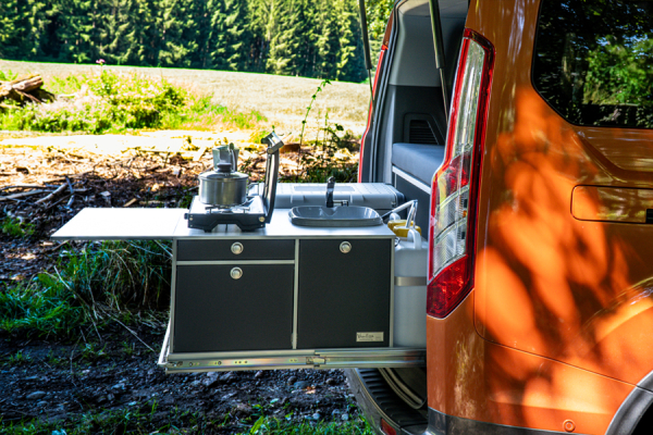 VanEssa Heckauszug Riva Campingbox zum Kochen