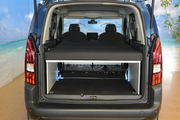 VanEssa sleeping system in the Berlingo III / Rifter / Combo E / PROACE CITY VERSO