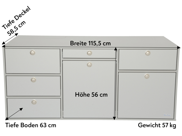 V2 - VanEssa kitchen system height 56 cm