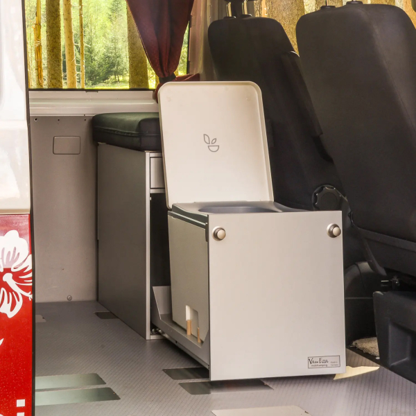 VanEssa T0 Modulturm Bettverlaengerung Silber-Silber im VW T5 T6 Transporter