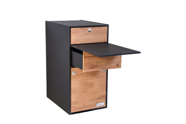 VanEssa  interior module T1 open and table graphit wild oak