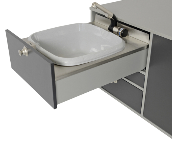 V3 - VanEssa system kitchen height 42,5 cm | corpus Silver