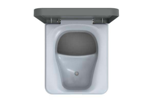 Dry separation toilet Trelino EVO M anthracite top view