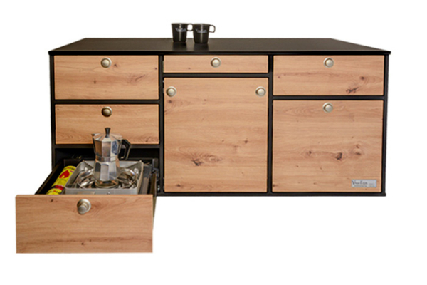V1 - VanEssa kitchen system EDITION Wild oak-graphite - height 53 cm