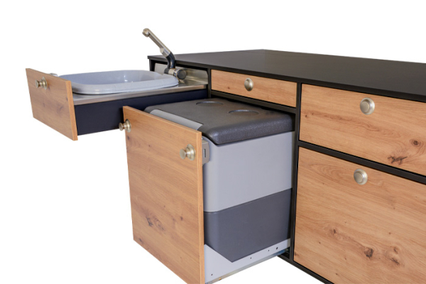 V1 - VanEssa kitchen system EDITION Wild oak-graphite - height 53 cm
