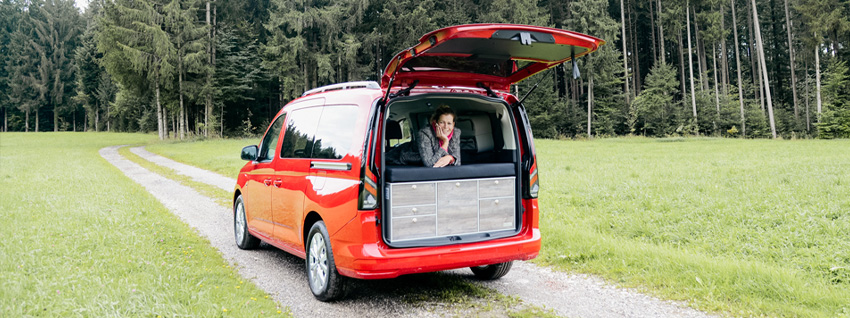 Ford Tourneo Grand Connect Camper with VanEssa kitchen sleep system